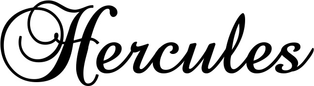 Vorschau des Bootsnamens "Hercules" als Schriftzug für "Bootsbeschriftung Klassisch 02-A"