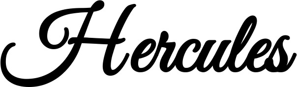 Vorschau des Bootsnamens "Hercules" als Schriftzug für "Bootsbeschriftung Klassisch 68"