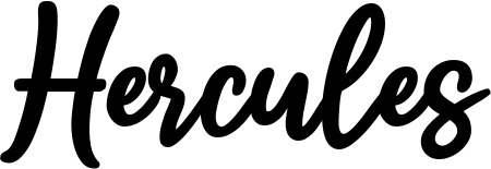 Vorschau des Bootsnamens "Hercules" als Schriftzug für "Bootsbeschriftung Klassisch 74"