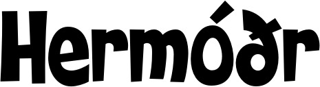 Vorschau des Bootsnamens "Hermóðr" als Schriftzug für "Bootsbeschriftung Klassisch 28"