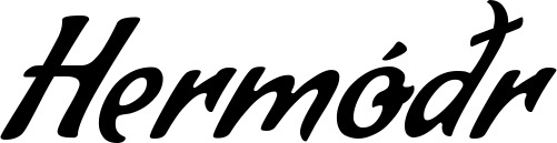 Vorschau des Bootsnamens "Hermóðr" als Schriftzug für "Bootsbeschriftung Klassisch 57"