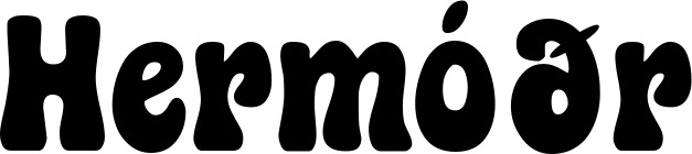 Vorschau des Bootsnamens "Hermóðr" als Schriftzug für "Bootsbeschriftung Klassisch 16"