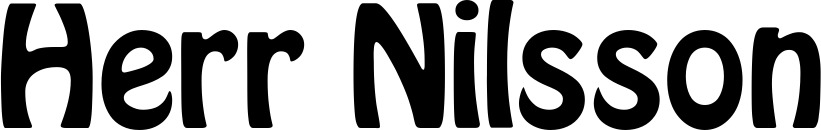 Vorschau des Bootsnamens "Herr Nilsson" als Schriftzug für "Bootsbeschriftung Fett 01"