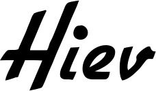 Vorschau des Bootsnamens "Hiev" als Schriftzug für "Bootsbeschriftung Klassisch 66"
