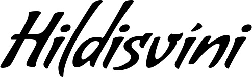 Vorschau des Bootsnamens "Hildisvíni" als Schriftzug für "Bootsbeschriftung Klassisch 57"