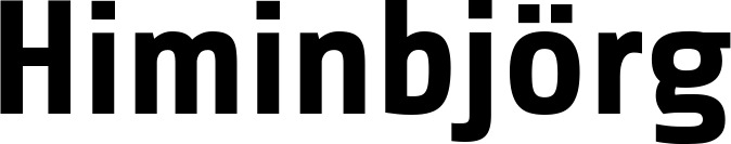 Vorschau des Bootsnamens "Himinbjörg" als Schriftzug für "Bootsbeschriftung Fett 37"
