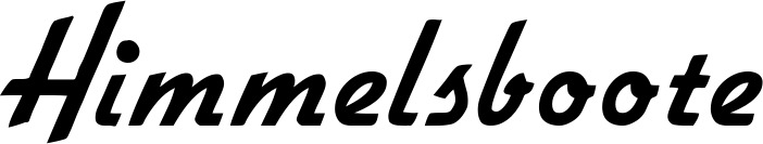 Vorschau des Bootsnamens "Himmelsboote" als Schriftzug für "Bootsbeschriftung Klassisch 66"