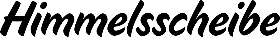 Vorschau des Bootsnamens "Himmelsscheibe" als Schriftzug für "Bootsbeschriftung Klassisch 19"