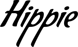 Vorschau des Bootsnamens "Hippie" als Schriftzug für "Bootsbeschriftung Klassisch 57"