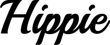 Vorschau des Bootsnamens "Hippie" als Schriftzug für "Bootsbeschriftung Klassisch 86"