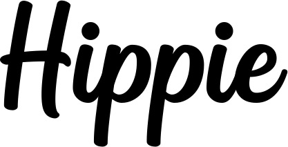 Vorschau des Bootsnamens "Hippie" als Schriftzug für "Style Klassisch 43"