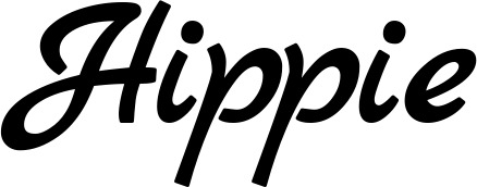 Vorschau des Bootsnamens "Hippie" als Schriftzug für "Bootsbeschriftung Klassisch 45"