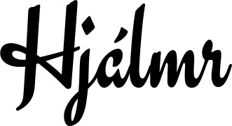 Vorschau des Bootsnamens "Hjálmr" als Schriftzug für "Bootsbeschriftung Klassisch 63"