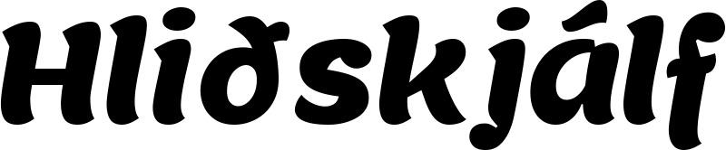 Vorschau des Bootsnamens "Hliðskjálf" als Schriftzug für "Bootsbeschriftung Neu 49"