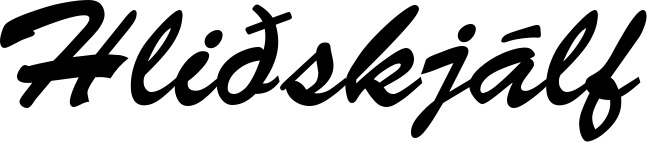 Vorschau des Bootsnamens "Hliðskjálf" als Schriftzug für "Bootsbeschriftung Klassisch 03"