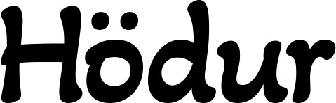 Vorschau des Bootsnamens "Hödur" als Schriftzug für "Bootsbeschriftung Klassisch 103"