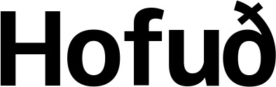 Vorschau des Bootsnamens "Hofuð" als Schriftzug für "Bootsbeschriftung Fett 16"