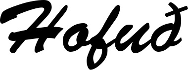 Vorschau des Bootsnamens "Hofuð" als Schriftzug für "Bootsbeschriftung Klassisch 03"