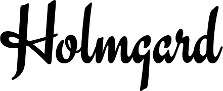 Vorschau des Bootsnamens "Holmgard" als Schriftzug für "Bootsbeschriftung Klassisch 63"