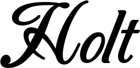 Vorschau des Bootsnamens "Holt" als Schriftzug für "Bootsbeschriftung Klassisch 50"