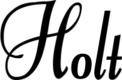 Vorschau des Bootsnamens "Holt" als Schriftzug für "Bootsbeschriftung Klassisch 76"