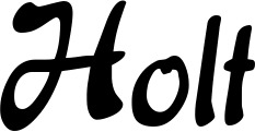 Vorschau des Bootsnamens "Holt" als Schriftzug für "Bootsbeschriftung Klassisch 15"