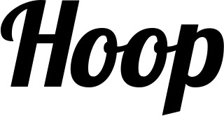 Vorschau des Bootsnamens "Hoop" als Schriftzug für "Bootsbeschriftung Neu 60"