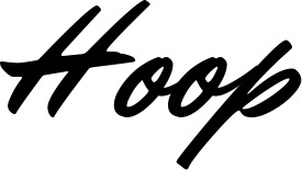 Vorschau des Bootsnamens "Hoop" als Schriftzug für "Bootsbeschriftung Klassisch 82"