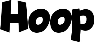 Vorschau des Bootsnamens "Hoop" als Schriftzug für "Bootsbeschriftung Neu 48"