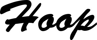 Vorschau des Bootsnamens "Hoop" als Schriftzug für "Bootsbeschriftung Klassisch 03"