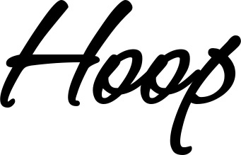 Vorschau des Bootsnamens "Hoop" als Schriftzug für "Bootsbeschriftung Klassisch 71"