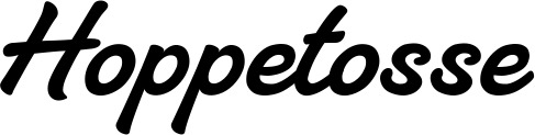 Vorschau des Bootsnamens "Hoppetosse" als Schriftzug für "Bootsbeschriftung Klassisch 65"