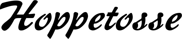 Vorschau des Bootsnamens "Hoppetosse" als Schriftzug für "Bootsbeschriftung Klassisch 12"