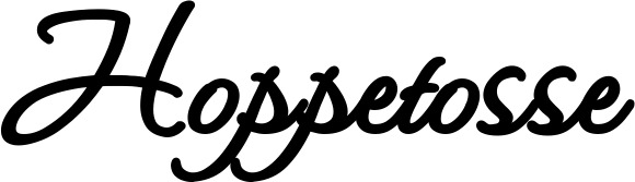 Vorschau des Bootsnamens "Hoppetosse" als Schriftzug für "Bootsbeschriftung Klassisch 111"