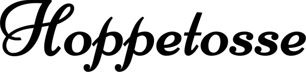 Vorschau des Bootsnamens "Hoppetosse" als Schriftzug für "Bootsbeschriftung Klassisch 84"
