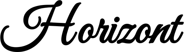 Vorschau des Bootsnamens "Horizont" als Schriftzug für "Bootsbeschriftung Klassisch 68"