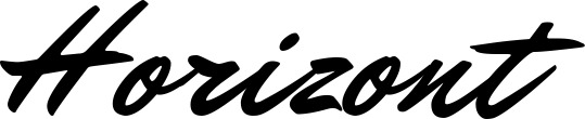 Vorschau des Bootsnamens "Horizont" als Schriftzug für "Bootsbeschriftung Klassisch 82"