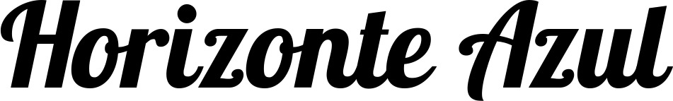 Vorschau des Bootsnamens "Horizonte Azul" als Schriftzug für "Bootsbeschriftung Neu 60"