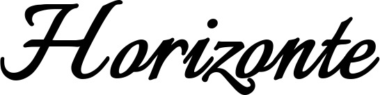 Vorschau des Bootsnamens "Horizonte" als Schriftzug für "Bootsbeschriftung Klassisch 58"