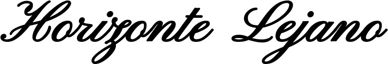 Vorschau des Bootsnamens "Horizonte Lejano" als Schriftzug für "Bootsbeschriftung Klassisch 107"
