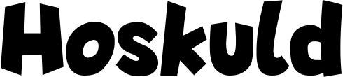 Vorschau des Bootsnamens "Hoskuld" als Schriftzug für "Bootsbeschriftung Neu 48"