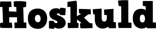 Vorschau des Bootsnamens "Hoskuld" als Schriftzug für "Bootsbeschriftung Fett 03"