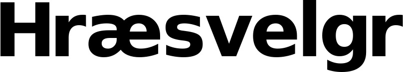 Vorschau des Bootsnamens "Hræsvelgr" als Schriftzug für "Bootsbeschriftung Fett 04"