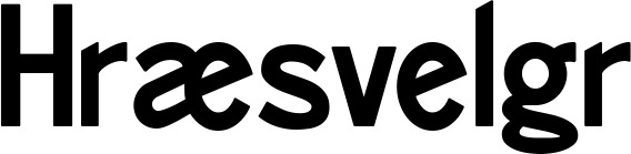 Vorschau des Bootsnamens "Hræsvelgr" als Schriftzug für "Bootsbeschriftung Neu 65"