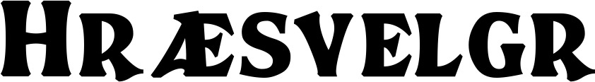 Vorschau des Bootsnamens "Hræsvelgr" als Schriftzug für "Bootsbeschriftung Neu 37"