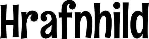 Vorschau des Bootsnamens "Hrafnhild" als Schriftzug für "Bootsbeschriftung Neu 68"
