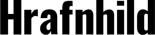 Vorschau des Bootsnamens "Hrafnhild" als Schriftzug für "Bootsbeschriftung Fett 29"