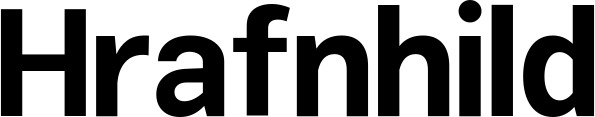 Vorschau des Bootsnamens "Hrafnhild" als Schriftzug für "Bootsbeschriftung Fett 16"