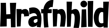 Vorschau des Bootsnamens "Hrafnhild" als Schriftzug für "Bootsbeschriftung Klassisch 28"