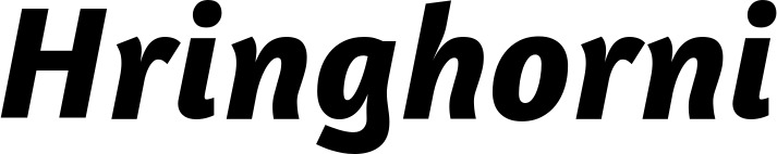 Vorschau des Bootsnamens "Hringhorni" als Schriftzug für "Bootsbeschriftung Kursiv 01"